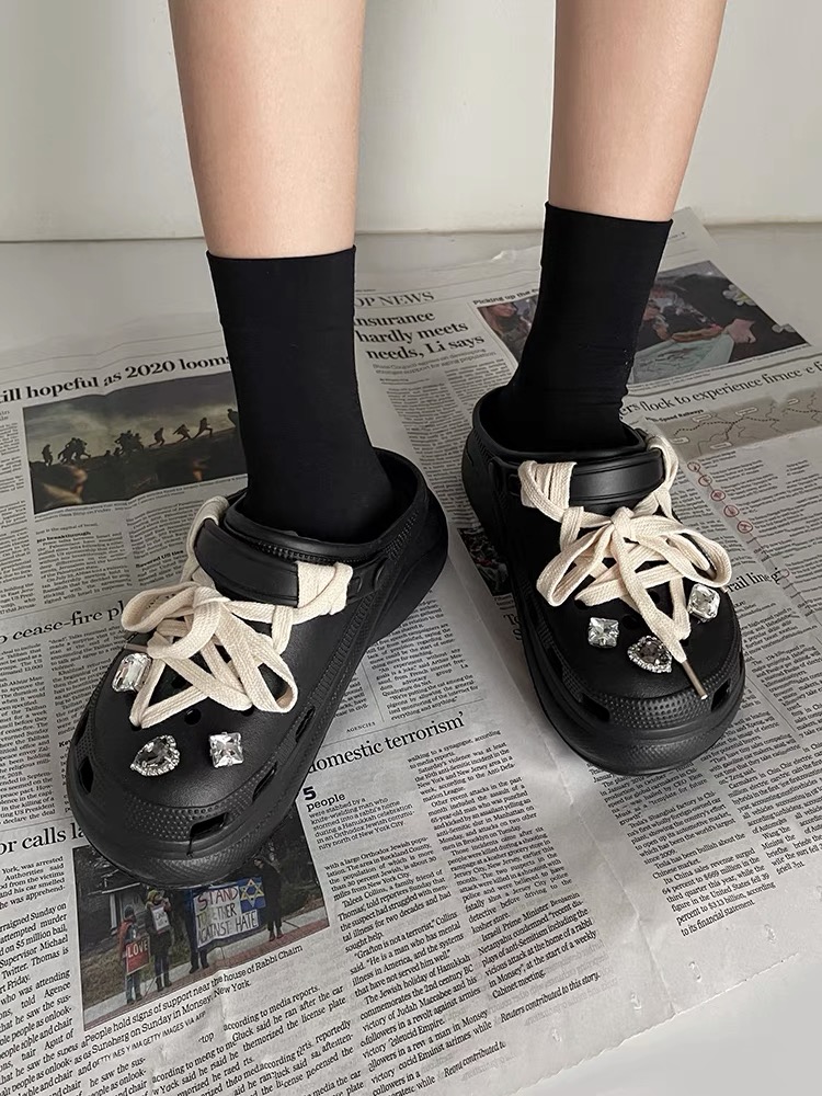 She’s trouble two tone sneak crocs SNZZ170 images